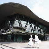 雲門劇場 -Cloud Gate Theater-のエントランス階段からのビュー。別アングルで。